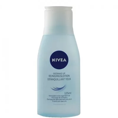 Nivea Oogmake-up Reinigingslotion 125ml - Verfrissende Gezichtsreiniging voor Sensitive Huid, Make-up Verwijderaar, Hypoallergeen