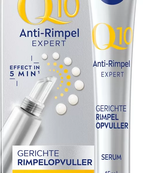 NIVEA Q10 Anti-Aging Gezichtscrème 15 ml - Rimpelopvuller, Verstevigend, Met Pure Q10 & Peptiden, Direct Resultaat in 5 Minuten