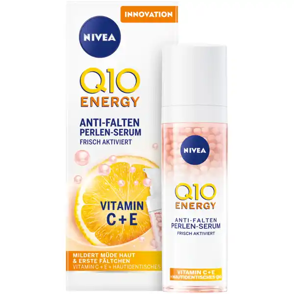 Nivea Q10 Energy Anti-Falten Serum mit Vitamin C+E, 30ml - Faltenreduktion & Erfrischung für strahlende Haut