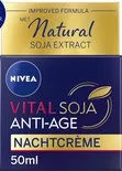 NIVEA VITAL Soja Anti-Age Nachtcrème 50 ml - Voedend, Hydraterend, Anti-rimpel, Stimuleert Huidvernieuwing, Verstevigt en Verzorgt