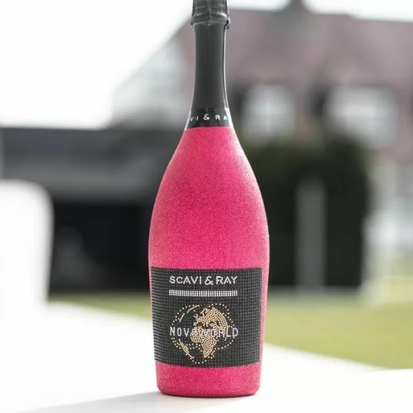 Novoline Prosecco 1,5L Pink Edition - Scavi & Ray Special Edition mit Swarovski-Etikett, 10,5% VOL, Italien, fruchtiger Vino Spumante