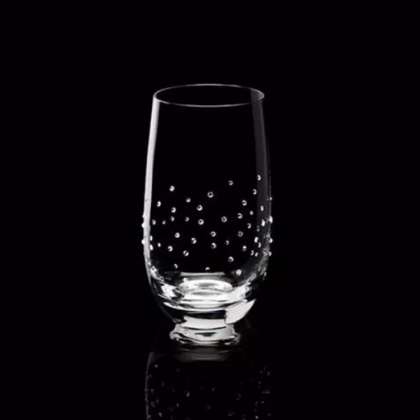 Novoline Wassergläser mit Swarovski® Kristallen - 2er Set, spülmaschinenfest, ideal für Hotels & Büros, personalisierbar ab 50 Gläsern