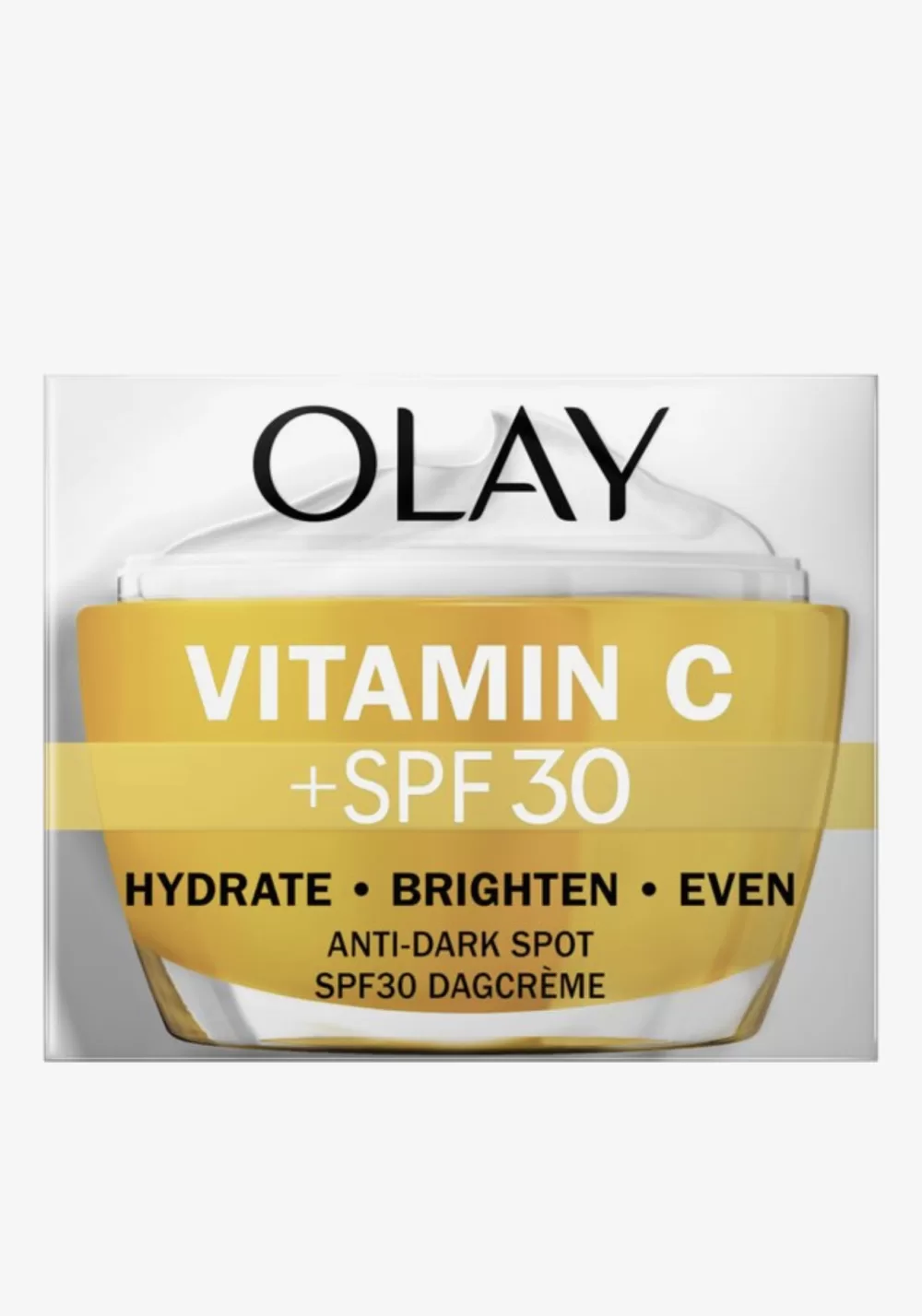 Olay Vitamine C Dagcrème SPF30 - 50 ml | Hydratatie, UVA/UVB Bescherming, Vermindert Pigmentvlekken, Stralende Huid, Niet-Vettig