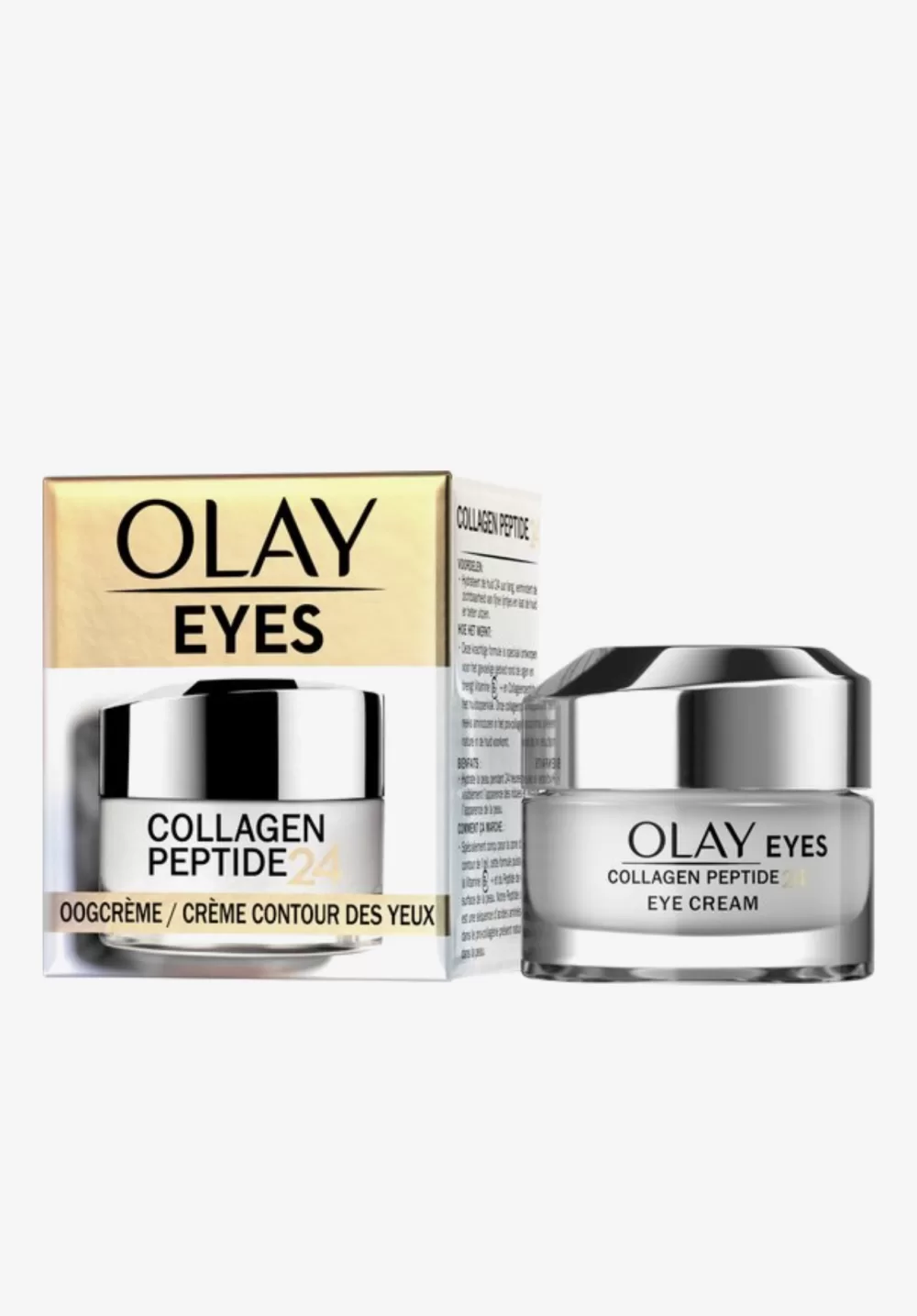 Olay Regenerist Collagen Peptide24 Oogcrème 15ml – Hydratatie, Zonder Parfum, Verstevigt & Verheldert Huid rond Ogen, Dagelijks Gebruik