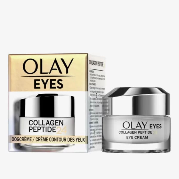 Olay Regenerist Collagen Peptide24 Oogcrème 15ml – Hydratatie, Zonder Parfum, Verstevigt & Verheldert Huid rond Ogen, Dagelijks Gebruik