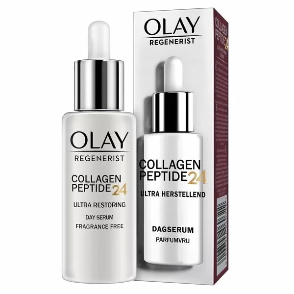 OLAY Regenerist Collagen Peptide24 Parfumvrij Dagserum - Intensieve Hydratatie, Stralende Huid in 14 Dagen, Geschikt voor Alle Huidtypen