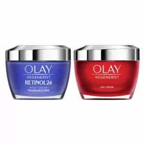 Olay Regenerist Set: Dagcrème met Niacinamide & Retinol24 Nachtcrème - Hydratatie & Anti-Veroudering voor Stralende Huid