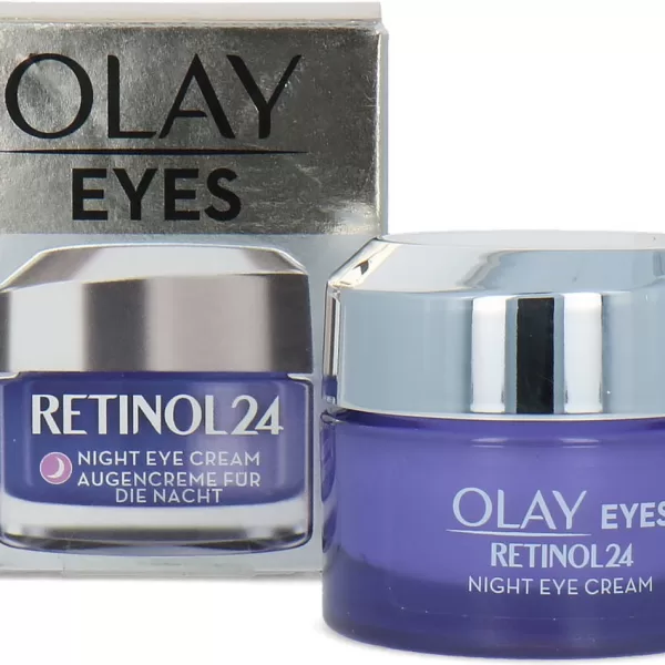 Olay Retinol 24 Nacht-Oogcrème 15 ml – Anti-Aging, Feuchtigkeit, Augenpflege, Faltenreduktion, für strahlende Haut im Schlaf