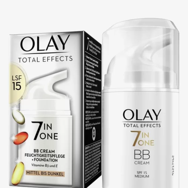 Olay Total Effects 7in1 BB Crème Medium bis Dunkel SPF15 - 50ml, für alle Hauttypen, 7 Vorteile, nicht fettend, antioxidanten, deckend.