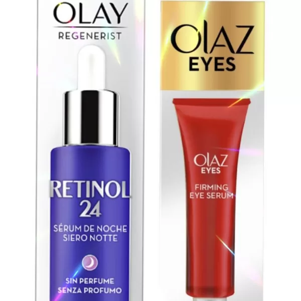 Olaz Cadeauset: Olay Eyes Verstevigend Oogserum 15ml & Regenerist Retinol24 Nachtserum 40ml - Anti-veroudering voor een jeugdige uitstraling