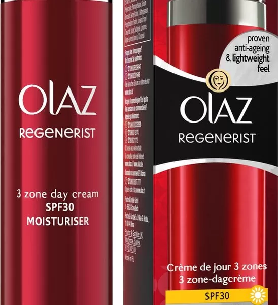 Olaz Regenerist 3-Zone Dagcrème SPF 30 - 50 ml, Hydraterend, Anti-Aging, Verstevigt Huid, Vermindert Rimpels, Stralende Huid