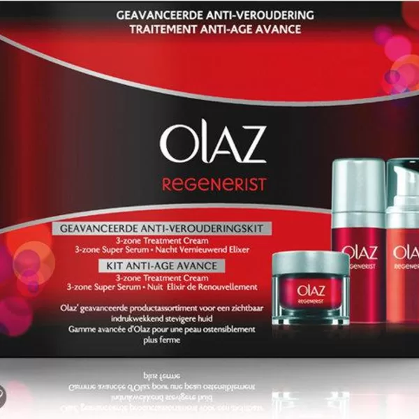 Olaz Regenerist Geschenkset - 3-delig (15ml) - Super Serum, Treatment Cream & Nachtelixir für stevigere, jonger uitziende huid