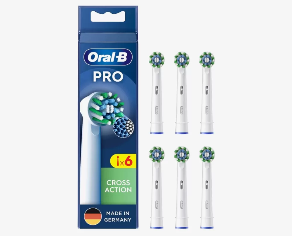 Oral-B Cross Action Pro Opzetborstels - 6 Stuks - CleanMaximiser Technologie - Verwijdert 100% Meer Tandplak voor Gezond Tandvlees