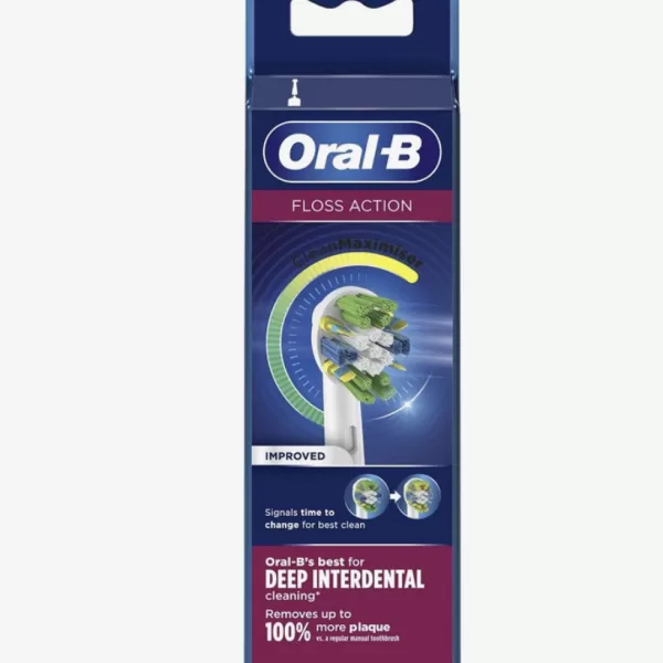 Oral-B FlossAction Opzetborstel 3 Stuks - MicroPulse Technologie, Verwijdert Tot 100% Meer Tandplak, Geschikt Voor Alle Handvatten Behalve iO & Pulsonic