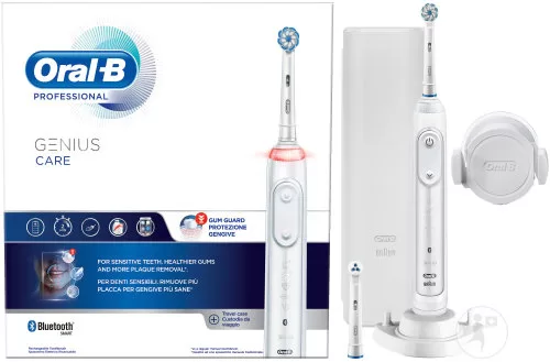 Oral-B Genius Professional Gum Care Elektrische Tandenborstel met Bluetooth, 6 Poetsstanden, Gum Guard Technologie, Li-Ion Accu, Inclusief Accessoires