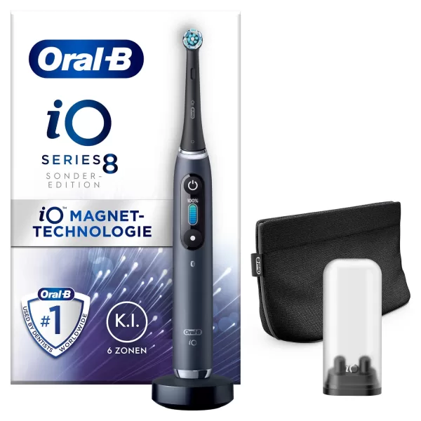 Oral-B iO 8 Speciale Editie - Elektrische Tandenborstel Zwart met Geavanceerde Technologie & Superieure Poetservaring