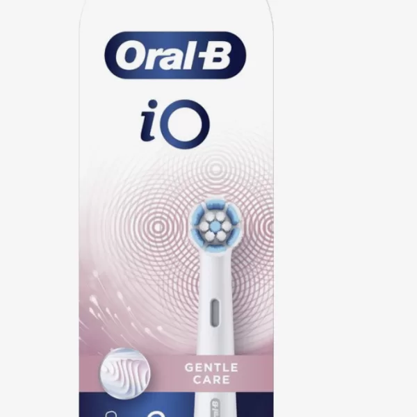 Oral-B iO Gentle Care Opzetborstels - 2 Stuks - Zachte Reiniging voor Gevoelige Tanden en Tandvlees - Perfecte Pasvorm voor iO Tandenborstel