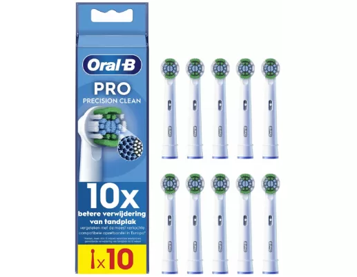 Oral-B Precision Clean Opzetborstel 10 Stuks - Flexisoft Borstelharen, Indicator Borstelhaar, Interdentale Reiniging, Geschikt voor Diverse Modellen