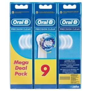 Oral-B Precision Clean Opzetborstels 9 Stuks - Flexisoft, Interdentale Tips, Indicator-Haar - Geschikt voor Triumph & Professional Care