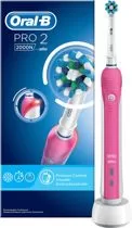 Oral-B Pro 2 2000 CrossAction Elektrische Tandenborstel - Pink, 100% Tandplakverwijdering, Poetsdruksensor, 2 Poetsstanden, Oplaadbaar