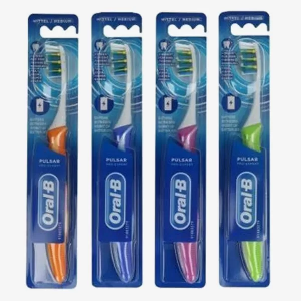 Oral-B Pro Expert Pulsar Medium Tandenborstel - 4 Stuks - Micropulse Borstelhaar voor Effectieve Reiniging en Tandvleesstimulatie