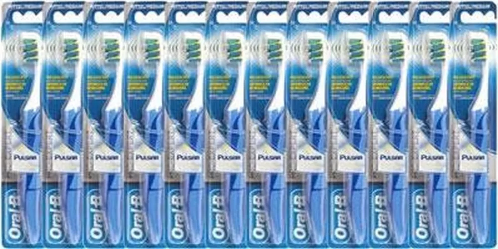 Oral-B Pro-Expert Pulsar Medium Tandenborstel - Voordeelverpakking 12 Stuks - Vibrerende MicroPulse Borstelharen voor Optimale Reiniging