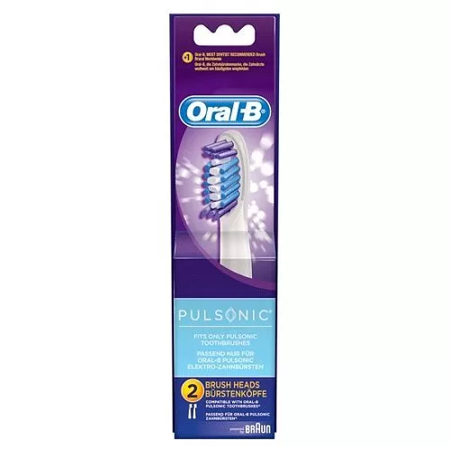 Oral-B Pulsonic Clean Opzetborstel 2 Stuks - Effectieve Plaakverwijdering, Extra Lange Borstelharen, Geschikt voor Pulsonic Series