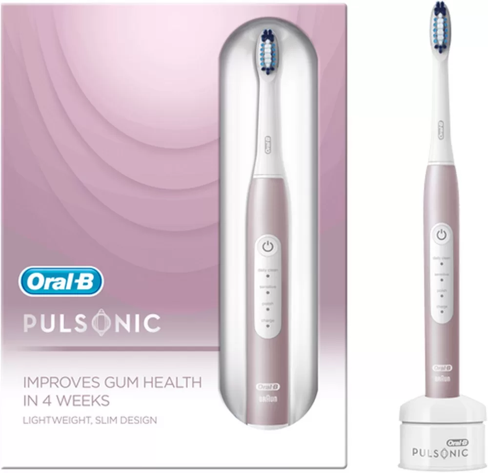 Oral-B Pulsonic Slim Luxe 4000 Rose Gold Elektrische Sonic Tandenborstel - Oplaadbaar, Lichtgewicht, Voor Gezonder Tandvlees & Op Reis