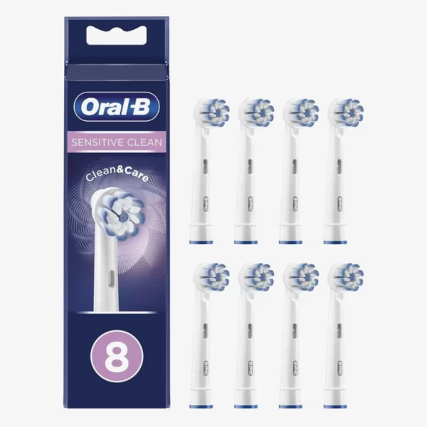 Oral-B Sensitive Clean Opzetborstels 8 stuks - Ultradunne Borstelharen voor Zachte Reiniging, Verwijdert 100% Meer Tandplak, Tandarts Aanbevolen