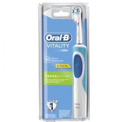 Oral-B Vitality Cross Action Elektrische Zahnbürste – 2D Reinigungstechnologie, sanft zur Zahnfleisch, effektive Plaque-Entfernung, neu & original