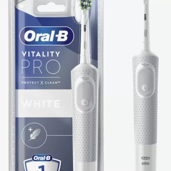 Oral-B Vitality Pro X Clean Elektrische Tandenborstel - Wit, 3 Poetsstanden, Timer, Tot 100% Meer Tandplakverwijdering, Oplaadbaar