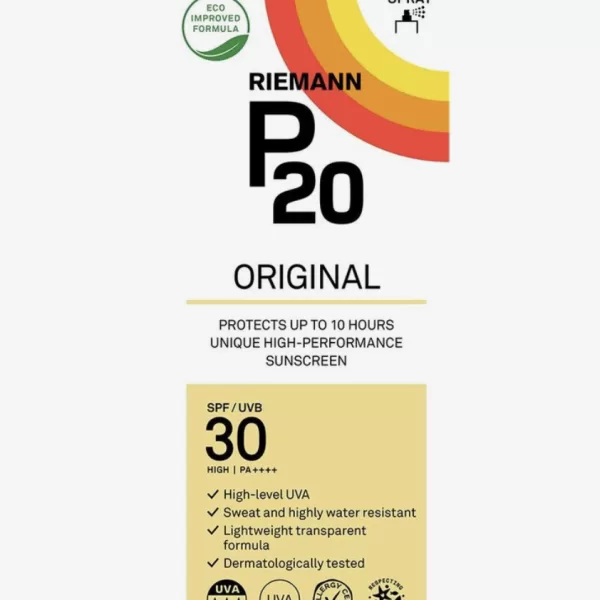 P20 Original SPF 30 Zonnebrand Spray - 175 ml - Tot 10 uur UV-bescherming, Waterbestendig, Vegan, Dermatologisch Getest