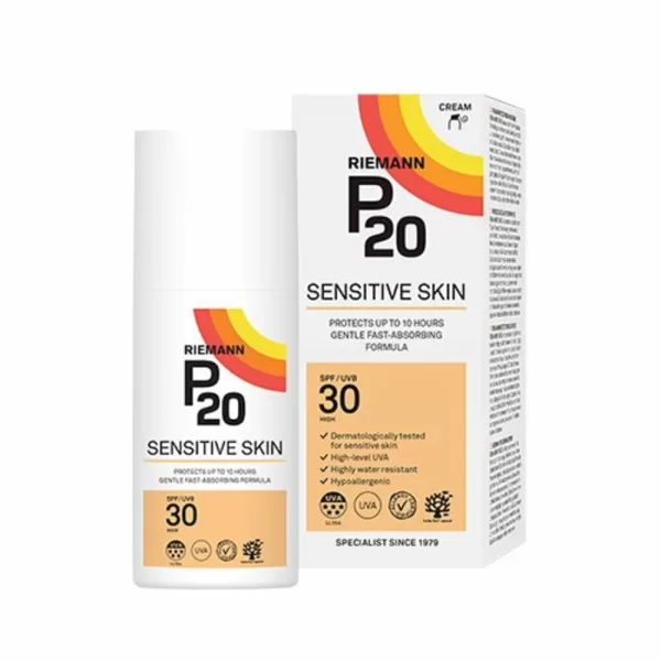 P20 Sensitive SPF 30 Zonnebrand Spray - 175ml, Waterdicht, UVA/UVB Bescherming, Dermatologisch Getest, Vegan, Parfumvrij, 10 Uur Bescherming