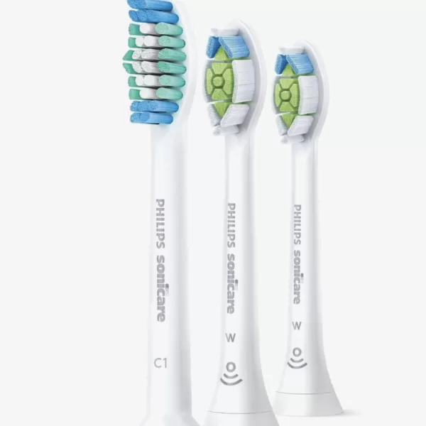 Philips HX6013/56 Opzetborstels - 3 Stuks, Wit, Ideaal voor 3 Maanden Vervanging, Compatibel met Philips Sonicare, Effectieve Mondhygiëne