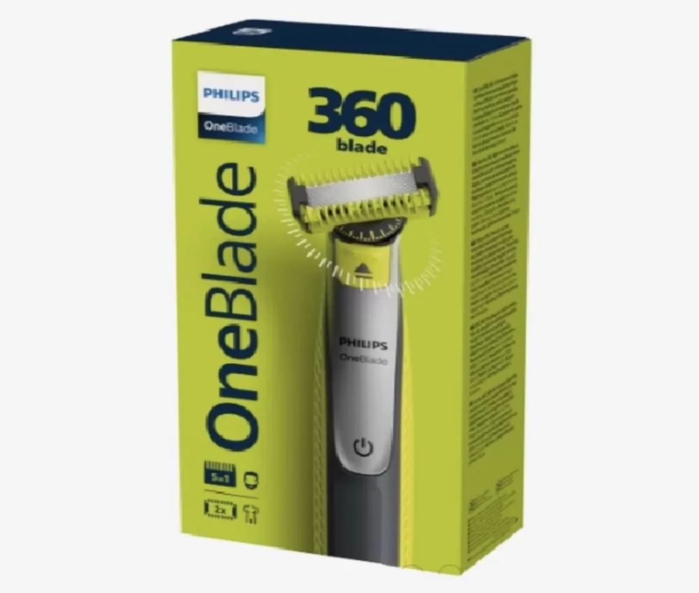 Philips OneBlade Face + Body QP2834/20 – Hybride Styler 360° – Trim, Scheer & Style – Voor Gezichts- en Lichaamshaar