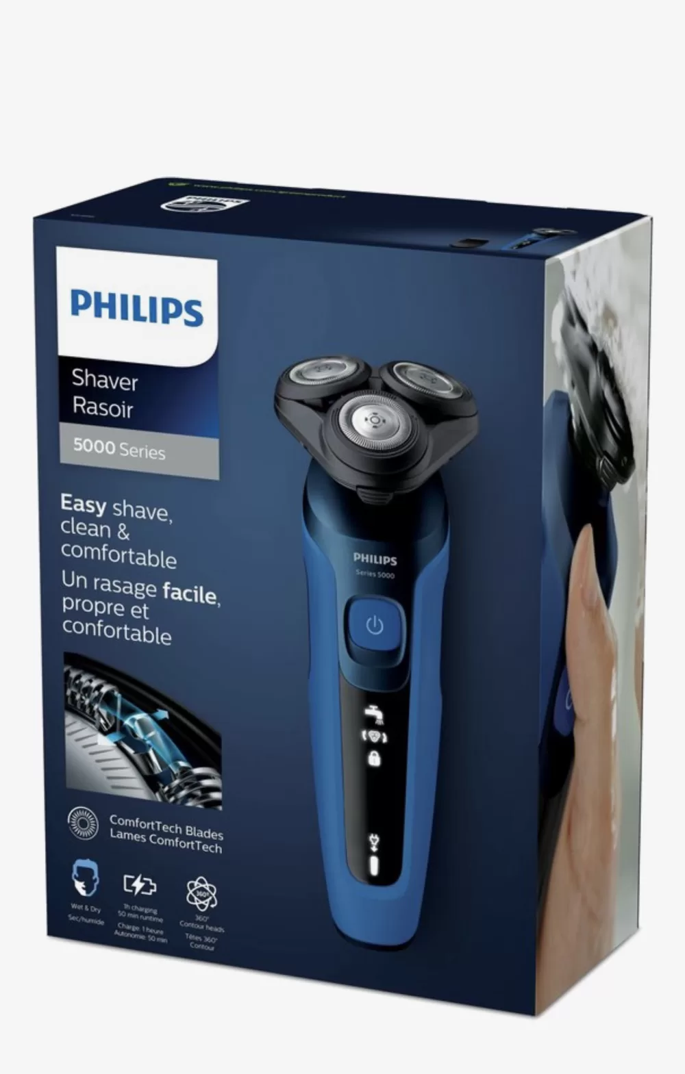 Philips Shaver 5000 S5466/17 - Krachtig Scheerapparaat met Zelfslijpende Mesjes, Power Adapt-Sensor, Nat/Droog Gebruik