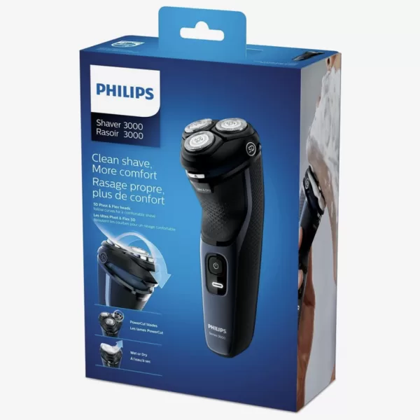 Philips Shaver S3134/51 - 3000 Series, 5D Pivot & Flex, PowerCut-messysteem, Wet & Dry, Comfortabel Scheeren, Glad Resultaat