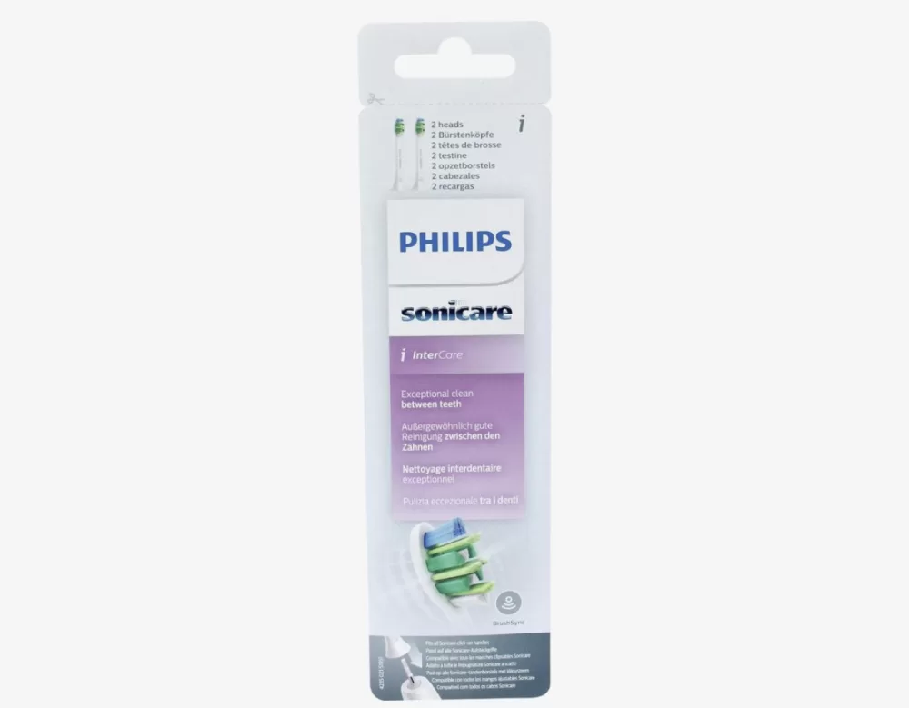 Philips Sonicare InterCare Opzetborstels HX9002/10 - 2 Stuks, Verwijder 7x Meer Tandplak, Gezond Tandvlees in 2 Weken, Compatibel met Veel Modellen