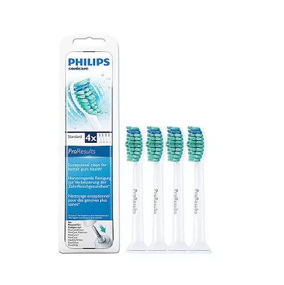 Philips Sonicare ProResults Opzetborstels Standard - 4 Stuks, Plaque Defense, Voor Diverse Modellen, Effectieve Tandplakverwijdering