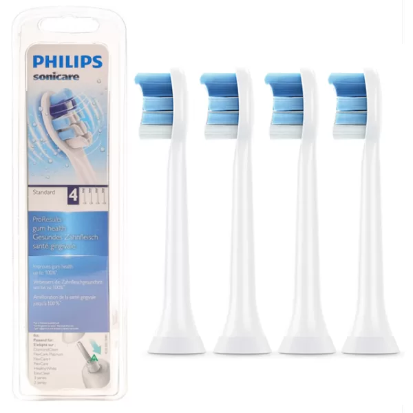 Philips Sonicare ProResults Gum Health Opzetborstels HX9034/07 - 4 Stuks voor Gezond Tandvlees & Effectieve Tandplakverwijdering