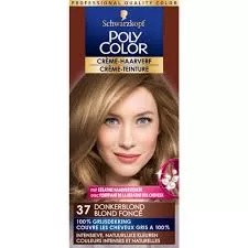 Poly Color Haarverf 37 Donker-Blond – Diepe, Duurzame Kleur met Perfecte Grijsdekking voor een Natuurlijk Resultaat