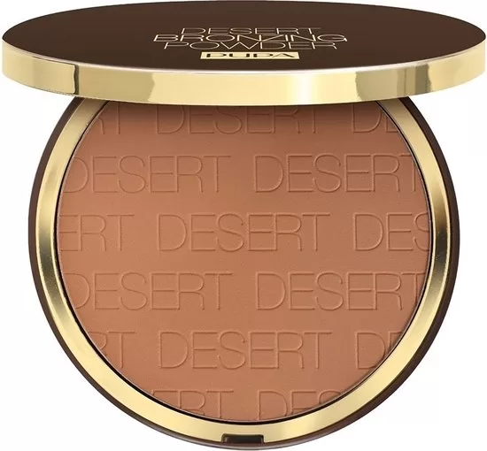 Pupa Milano Desert Bronzing Powder 005 Light Sun Matt - Natuurlijk, Langdurige Glans, Dermatologisch Getest, Zomerse Look, Makkelijk Aanbrengen