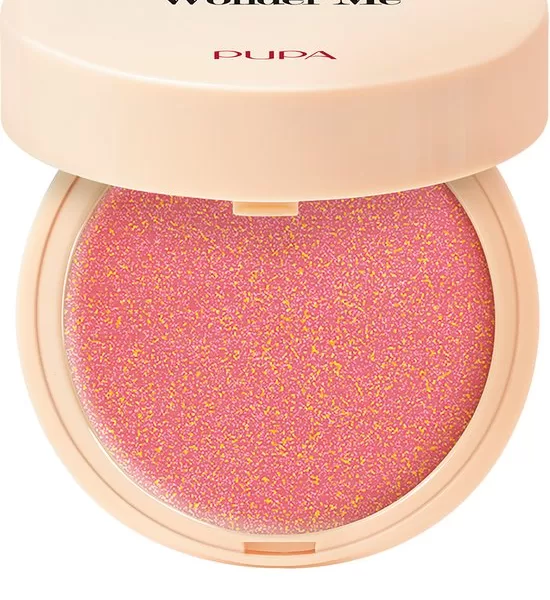 Pupa Wonder Me Blush 001 - Zachte Blush voor een Gezonde Glans - Makkelijk Aan te Brengen, Natuurlijke Look zonder Poeder Effect