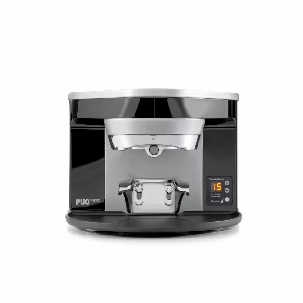 PuqPress M1 Tamper für Mahlkönig K30 & Peak – Automatischer 58mm Tamper in Schwarz für Gastronomie – Effizient & Platzsparend