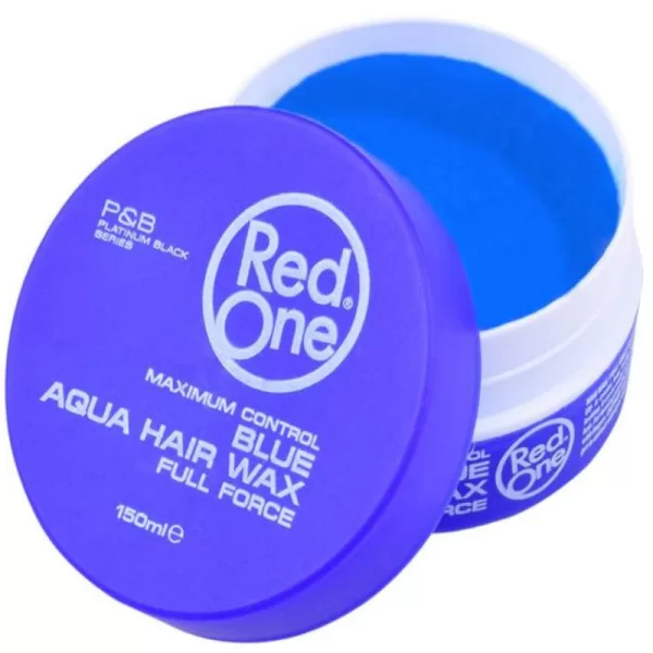 RED ONE Haarwachs Blau 150ml – Frische Kauwgom Duft, starker Halt, für stylisches Haarstyling, ideal für Männer und Frauen