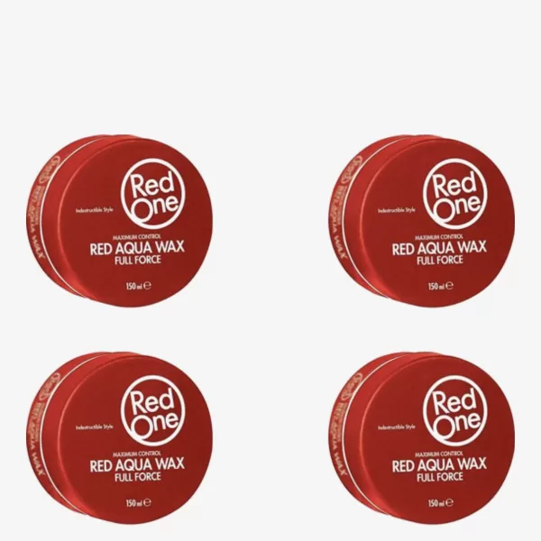 Red One Red Aqua Haarwax - 4x150ml Vorteilspackung - Fruchtige Duft, Starker Halt, Perfekte Haarstylingslösung