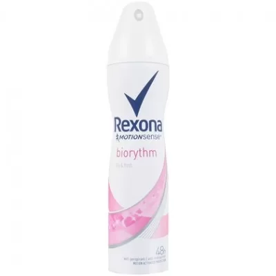 Rexona Deospray für Frauen Biorythm, 6x150ml – Effektiver 48h Schutz, Freshness & Pflege, Anti-Transpirant für den ganzen Tag