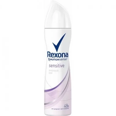 Rexona Deospray für Frauen – Sensitive 150ml, 24h Schutz, leichte frische Duft, ideal für empfindliche Haut, aktivierend bei Bewegung