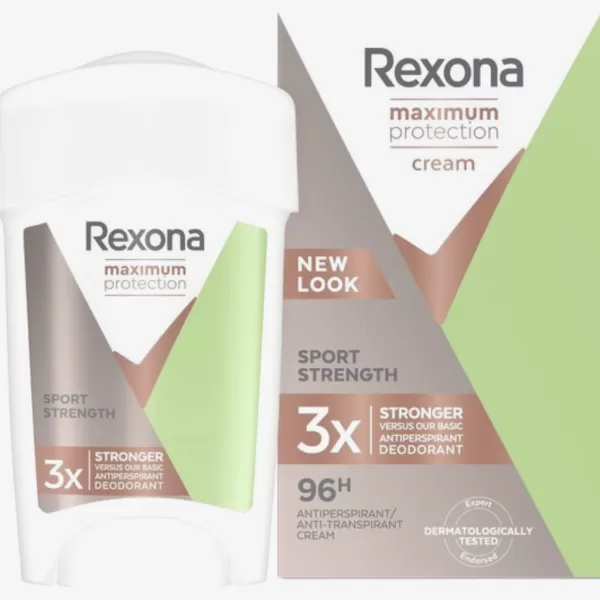 Rexona Maximum Protection Sport Strength Deodorant Stick voor Vrouwen – 45 ml, 96 uur bescherming, frisse citrusgeur, Defence+ formule