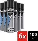 Rexona Men Maximum Protection Clean Scent Deodorant Spray - 6x100ml - 96 uur Bescherming, Defence+ Technologie, Krachtige Zweetbescherming